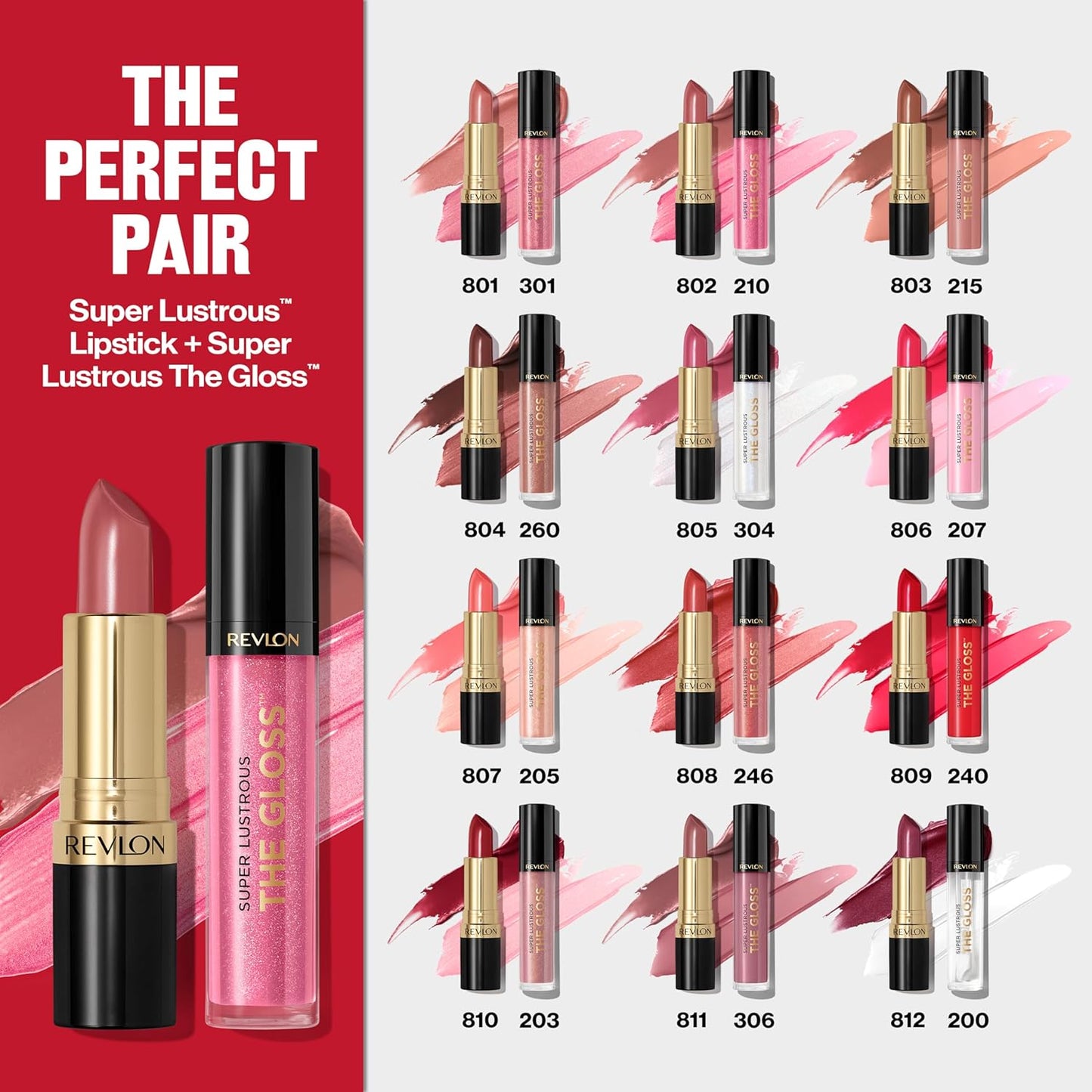 Super Lustrous Lip Gloss, Non-Sticky, Hydrating, High Shine Finish, 265 Black Cherry, 0.13 Oz